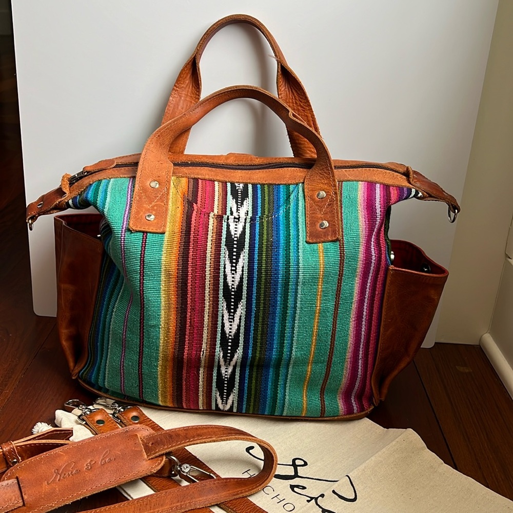 Nena and Co. Artisan Baja Convertible Day Bag Like New